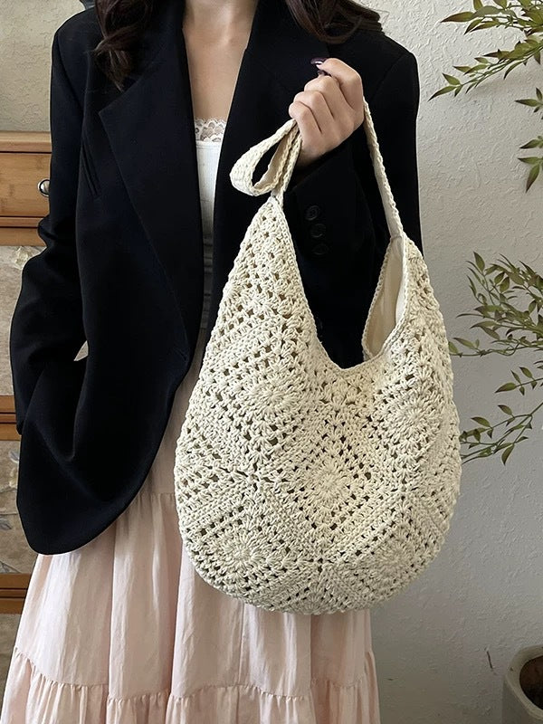 Openwork Woven Bag