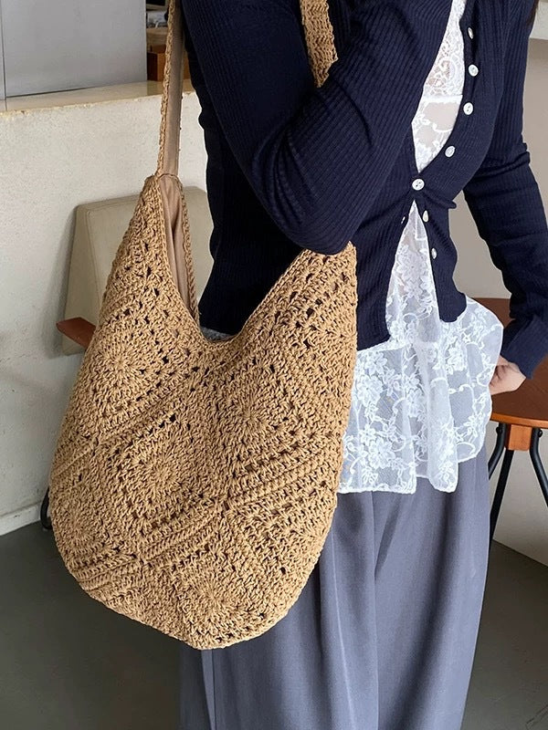 Openwork Woven Bag