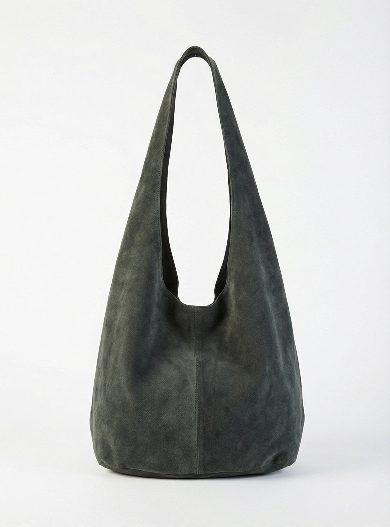 Single-shoulder suede bag
