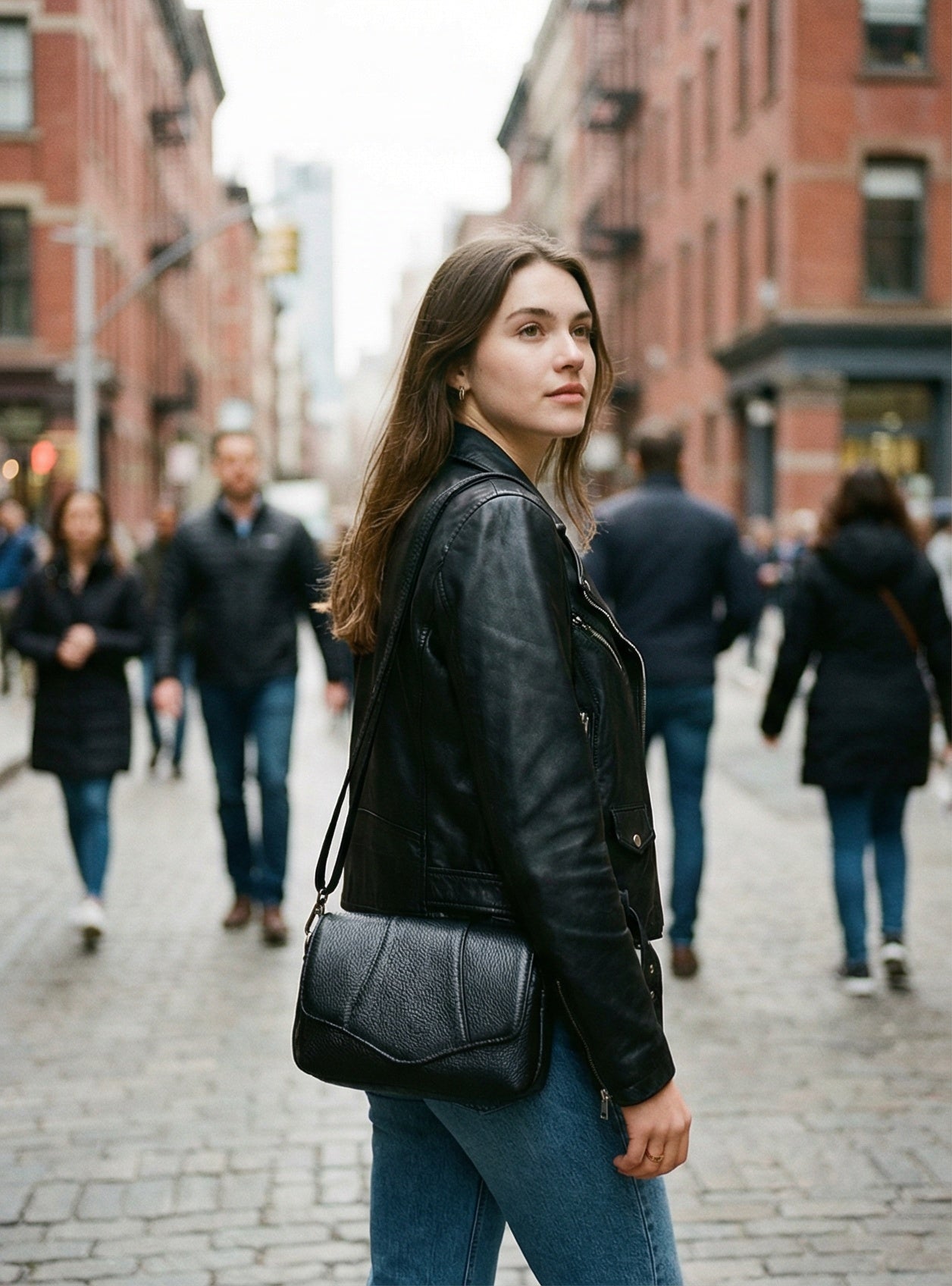 Leather Crossbody Handbag